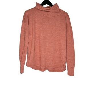 Prana Sweater Cowl Neck Long Sleeve Burnt